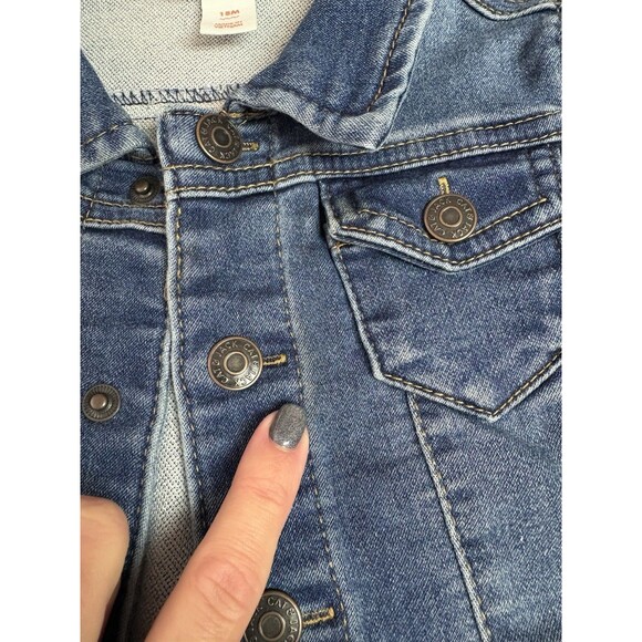 Girls 18 Months Denim Jacket, Blue Jean, Baby Cat & Jack - Picture 4 of 6